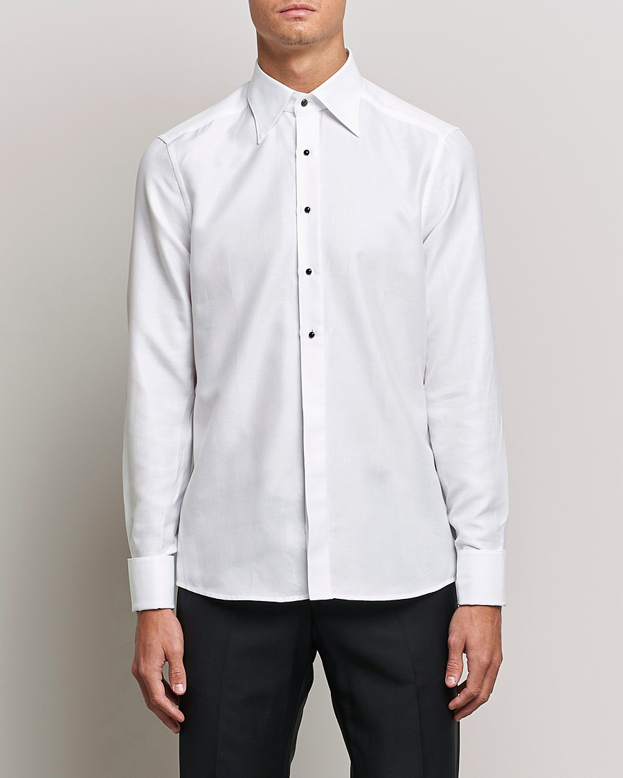 Men | Dress Shirts | Stenströms | Slimline Tuxedo Shirt White