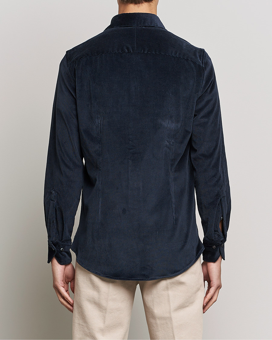 Men | Shirts | Stenströms | 1899 Slimline Sea Island Corduroy Shirt Navy