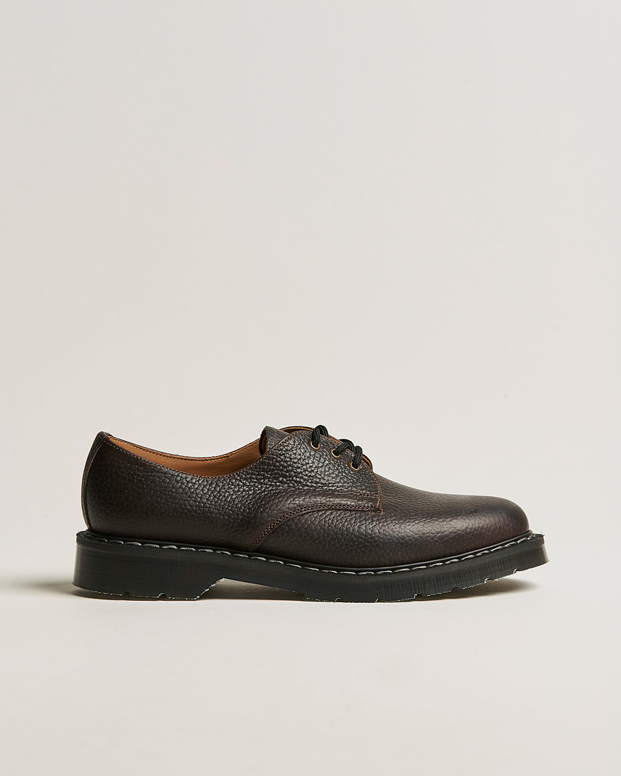 Men | Solovair 3 Eye Gibson Shoe Dark Brown Grain | Solovair | 3 Eye Gibson Shoe Dark Brown Grain