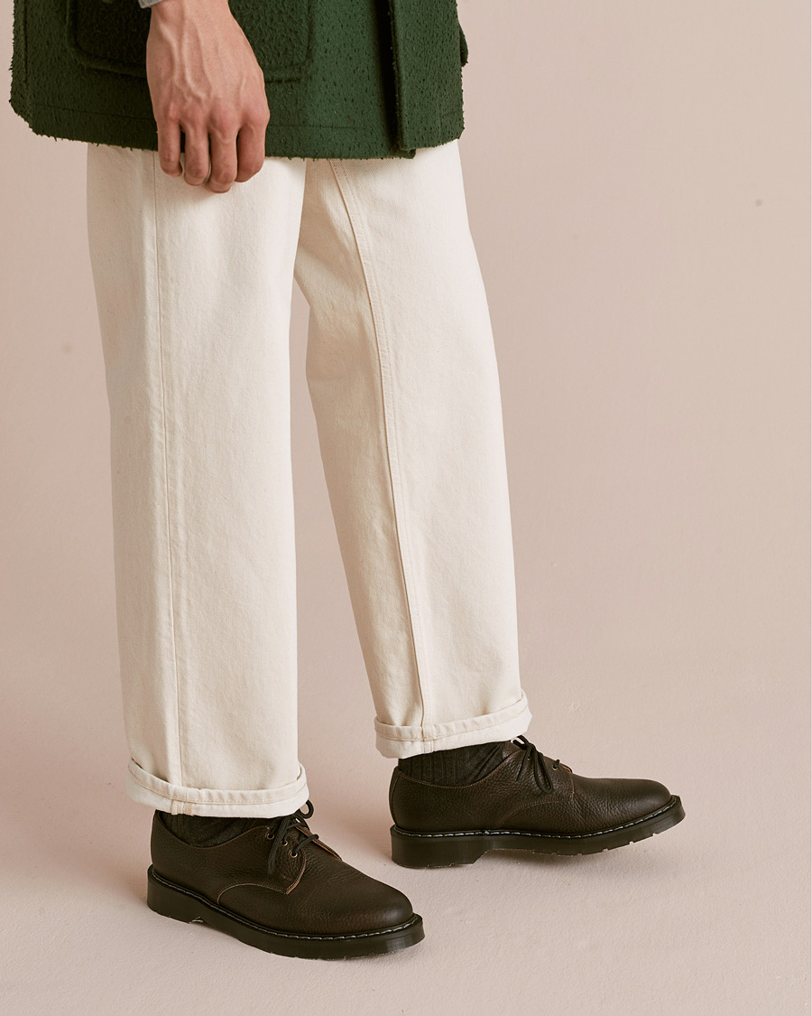 Men | Solovair 3 Eye Gibson Shoe Dark Brown Grain | Solovair | 3 Eye Gibson Shoe Dark Brown Grain