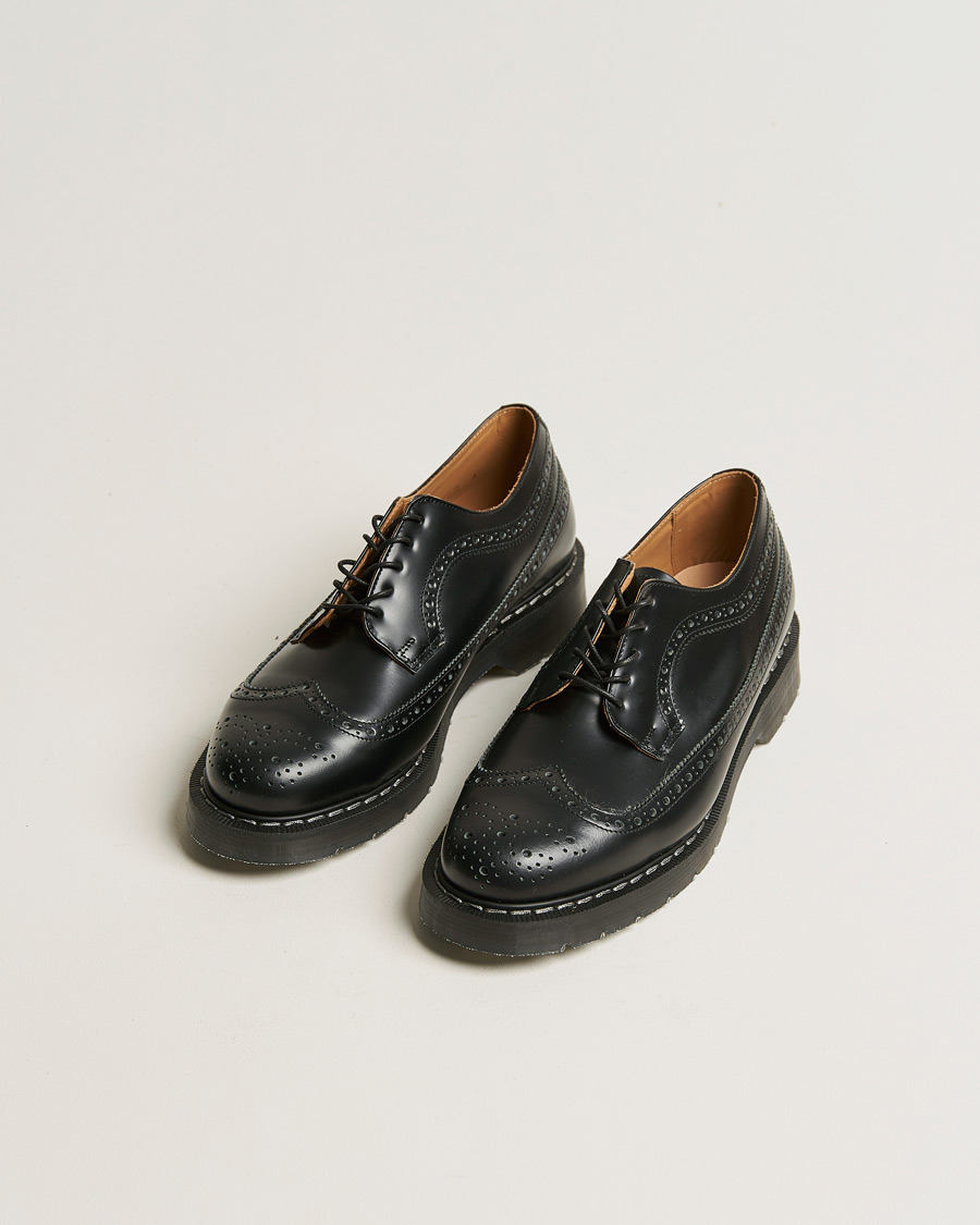 Men | Solovair | Solovair | American Brogue Shoe Black Shine