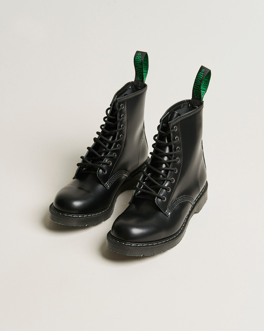 Men | Lace-up Boots | Solovair | 8 Eye Derby Boot Black Shine