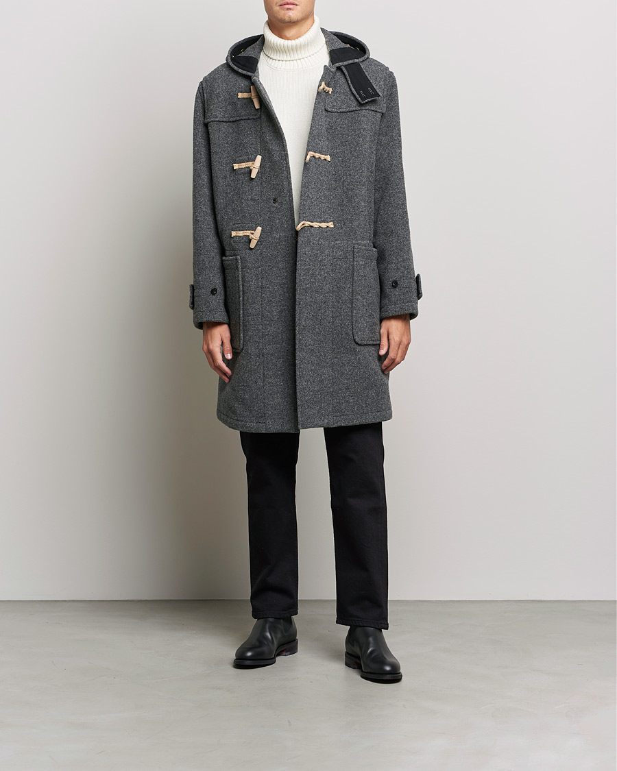 Men | Coats & Jackets | Gloverall | 575 Monty Original Duffle Coat Grey/Blackwatch