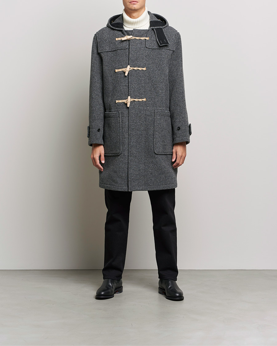 Men | Coats & Jackets | Gloverall | 575 Monty Original Duffle Coat Grey/Blackwatch