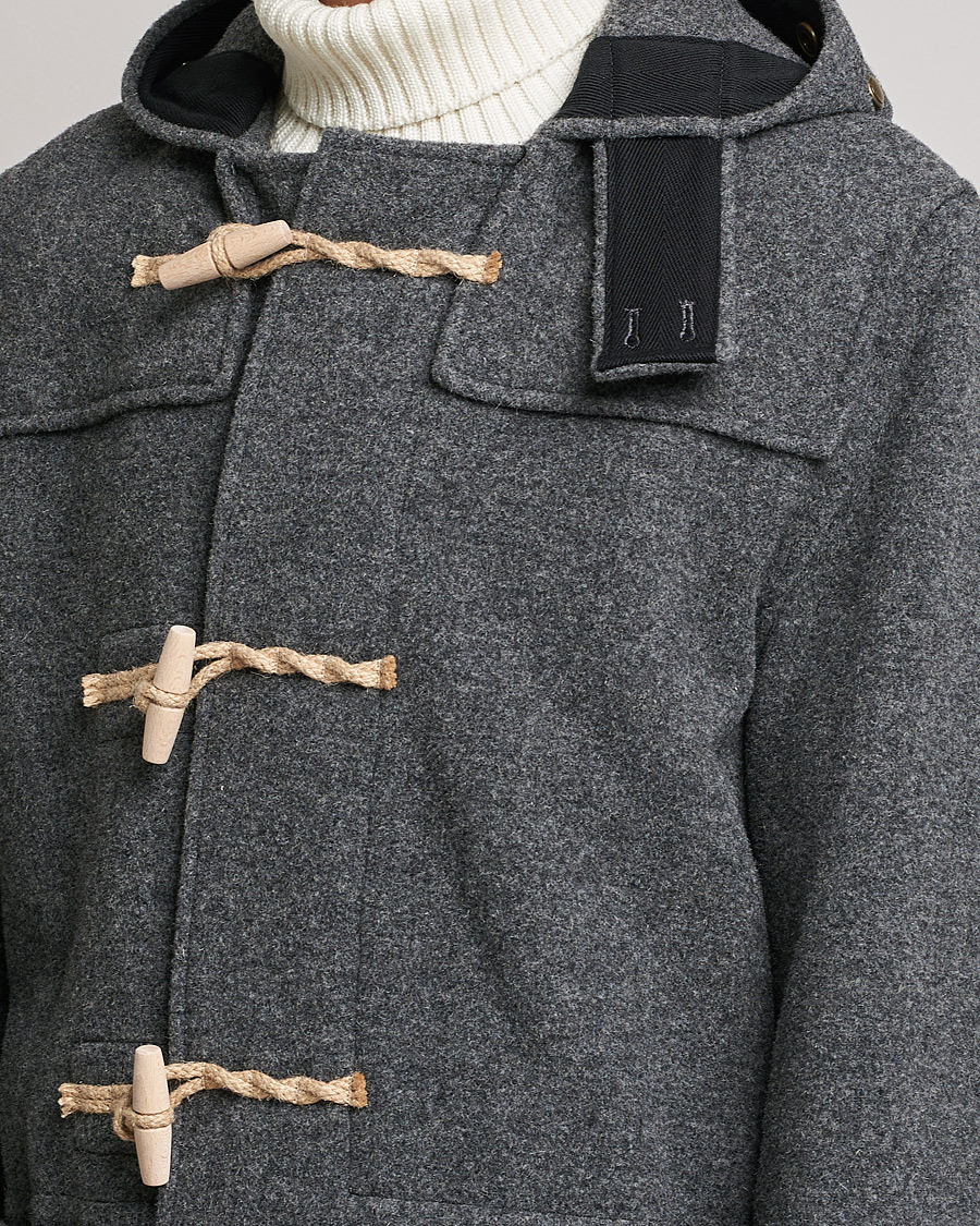 Men | Coats & Jackets | Gloverall | 575 Monty Original Duffle Coat Grey/Blackwatch