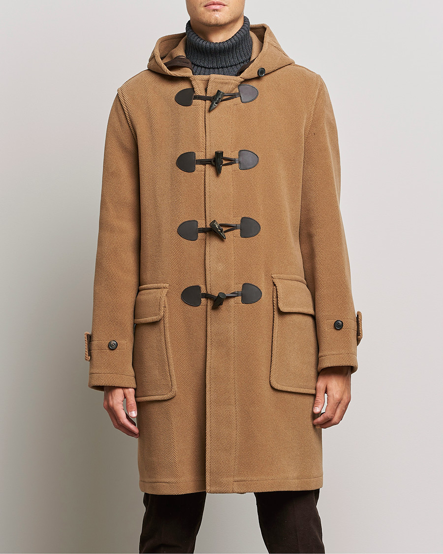 Gloverall Edmund Herringbone Wool Duffle Camel at CareOfCarl.com