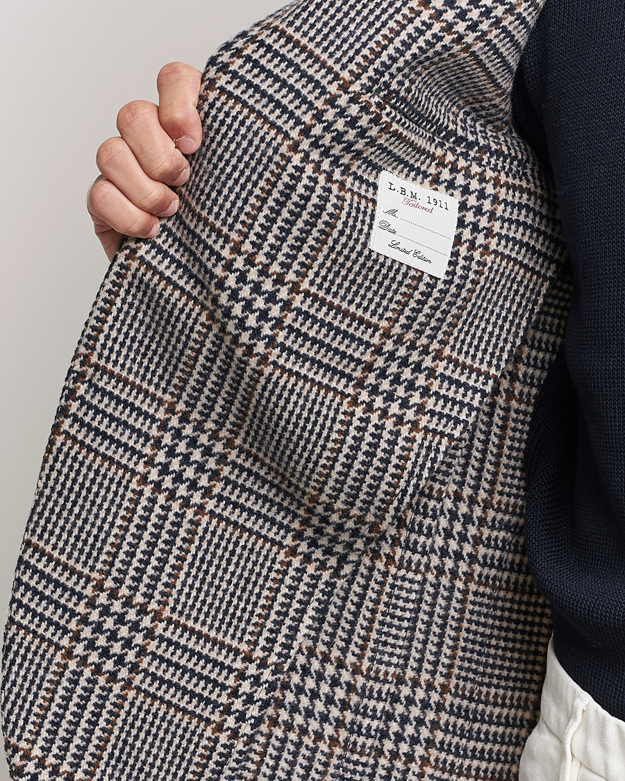 Men | Blazers | L.B.M. 1911 | Jack Overcheck Wool Blazer Navy