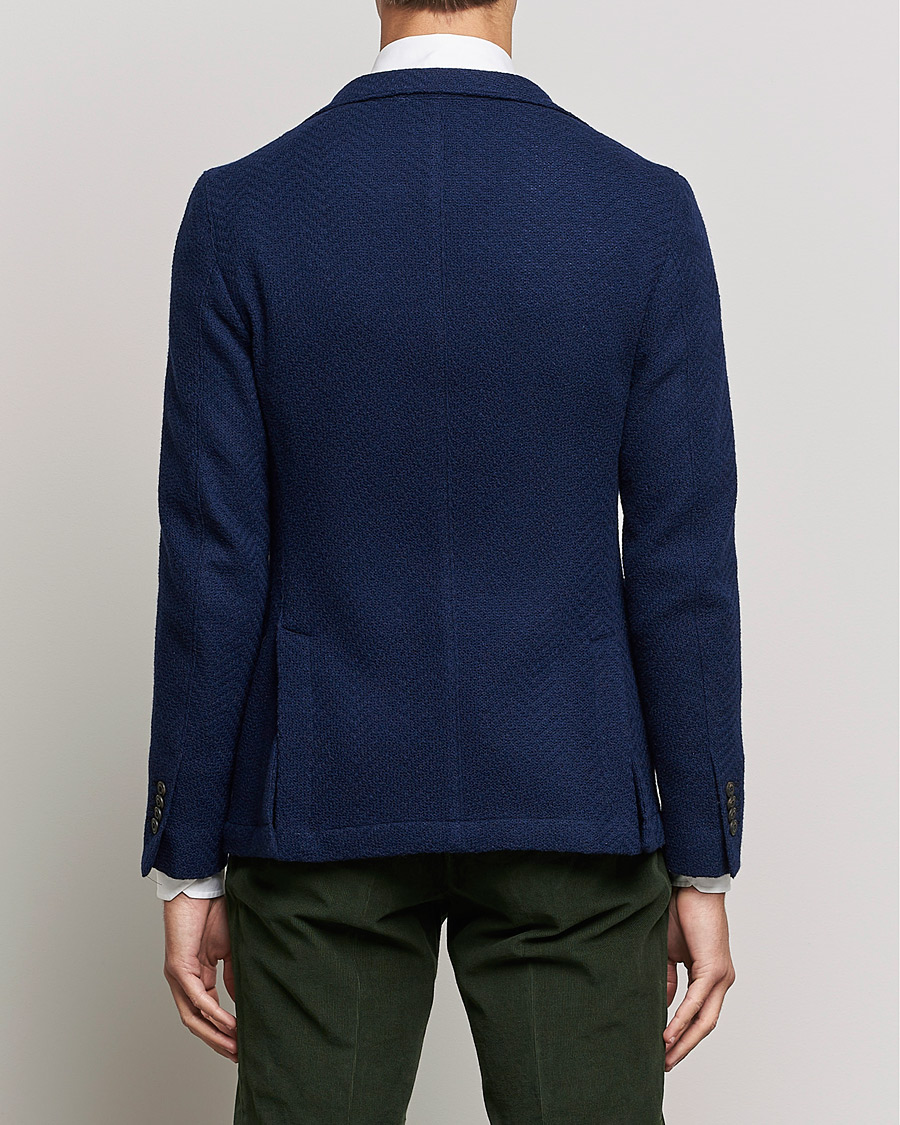 Men | Blazers | L.B.M. 1911 | Punto Knitted Wool Structure Blazer Navy