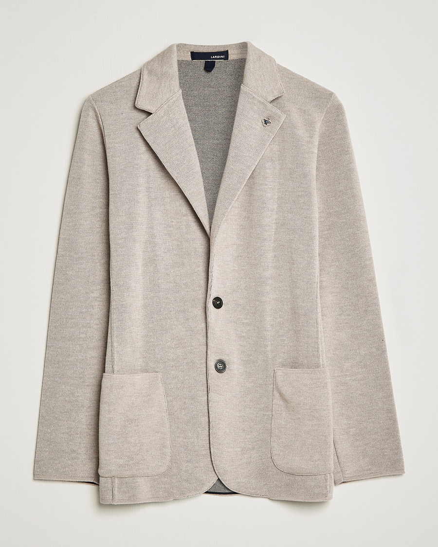 Men | Blazers | Lardini | Knitted Wool Blazer Beige