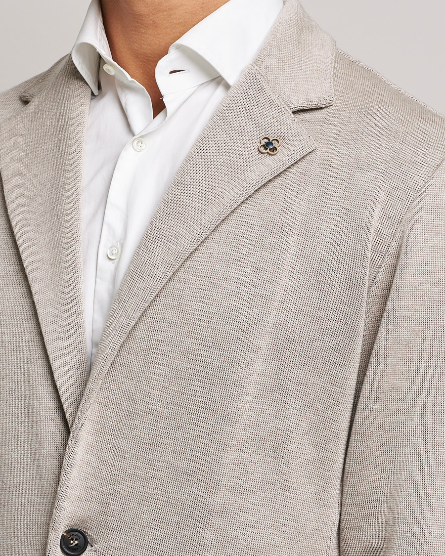Men | Blazers | Lardini | Knitted Wool Blazer Beige