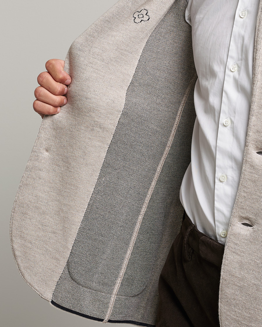 Men | Blazers | Lardini | Knitted Wool Blazer Beige