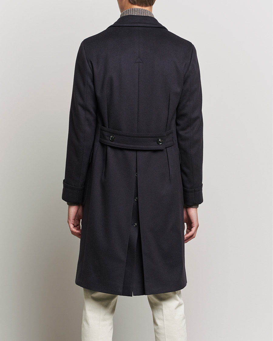 Men | Coats & Jackets | Lardini | Ulster Double Breasted Wool Coat Navy