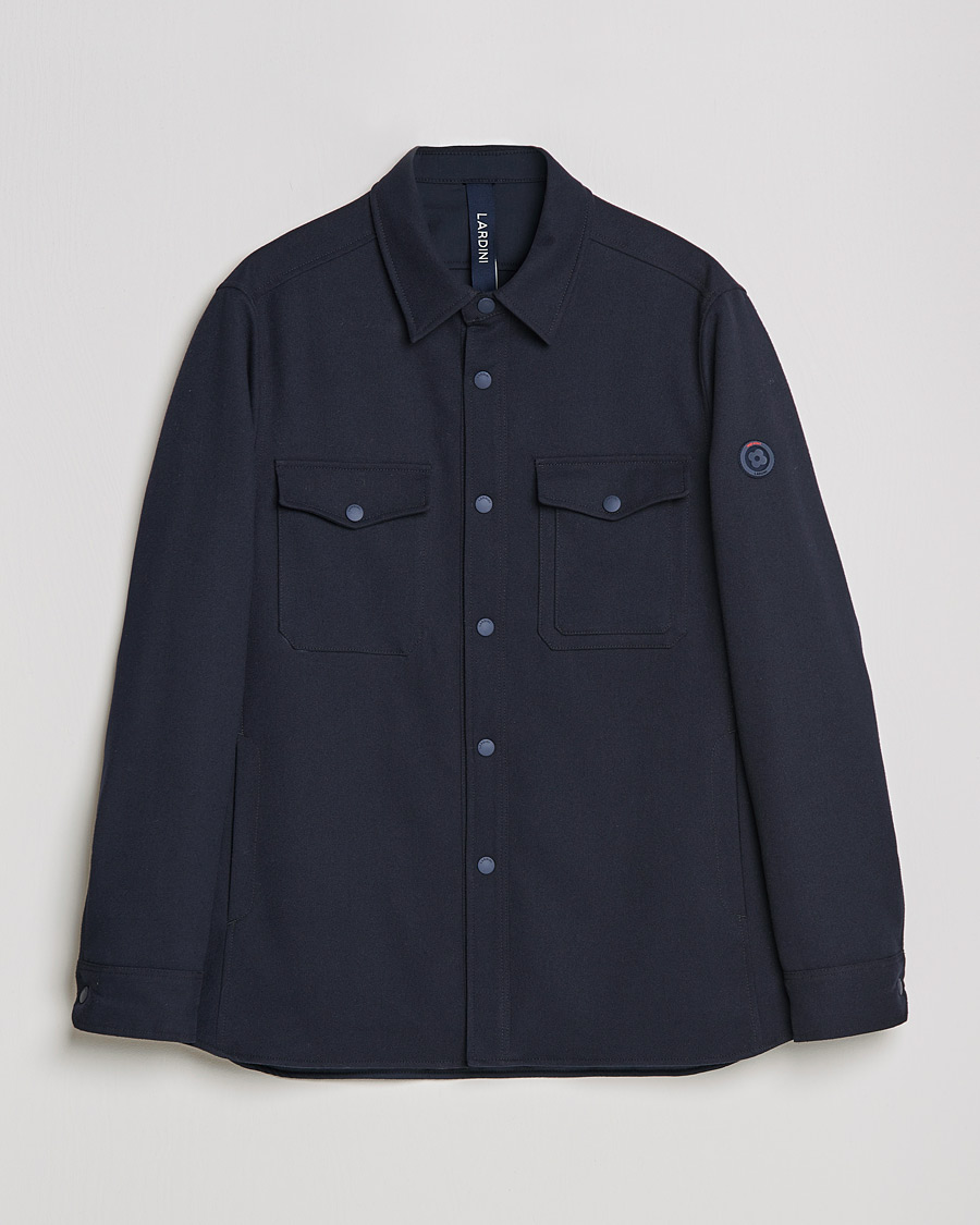 Men | Coats & Jackets | Lardini | Ircelle Reversible Wool/Nylon Jacket Navy