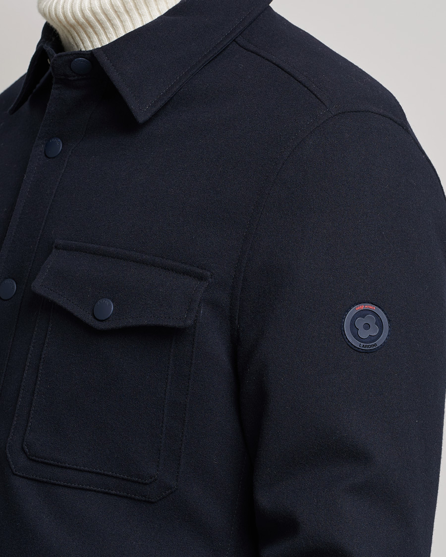 Men | Coats & Jackets | Lardini | Ircelle Reversible Wool/Nylon Jacket Navy