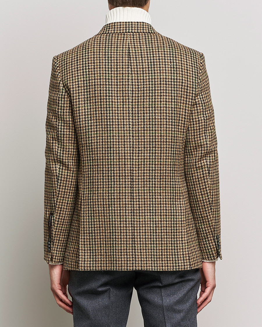 Men | Blazers | Oscar Jacobson | Freeman Moon Houndstooth Tweed Blazer Beige