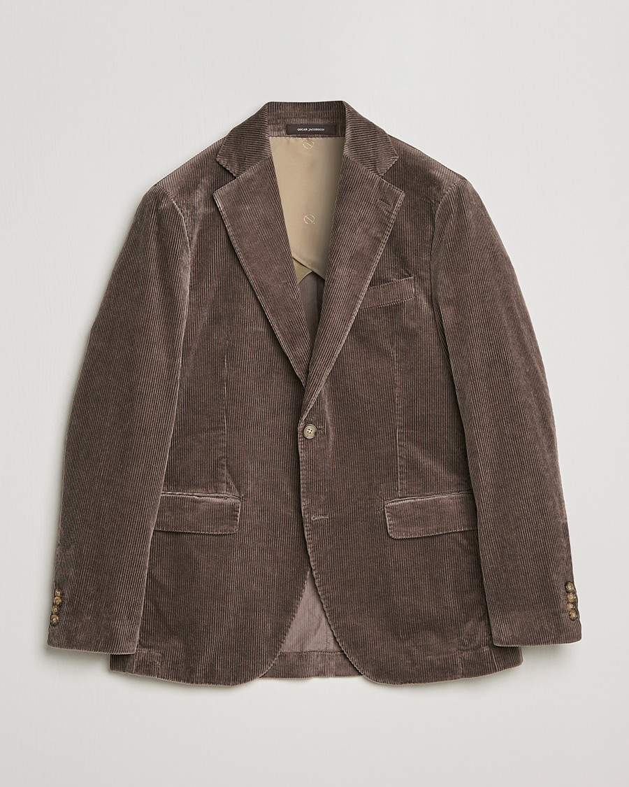 Men | Blazers | Oscar Jacobson | Ferry Soft Cord Blazer Light Beige