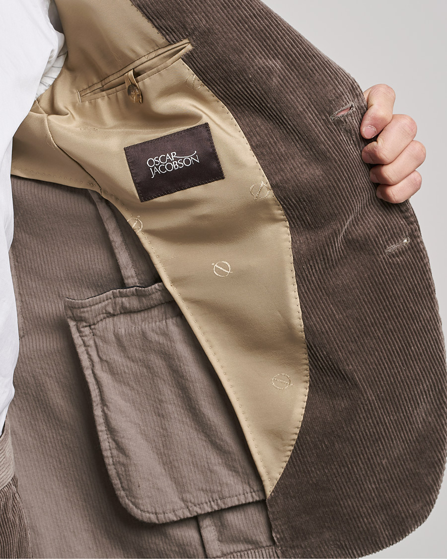 Men | Blazers | Oscar Jacobson | Ferry Soft Cord Blazer Light Beige
