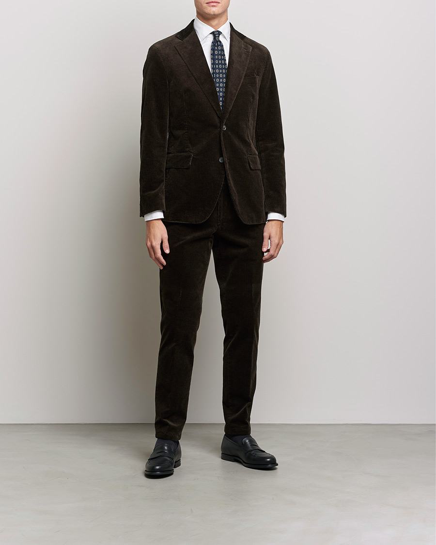 Men | Blazers | Oscar Jacobson | Ferry Soft Cord Blazer Brown