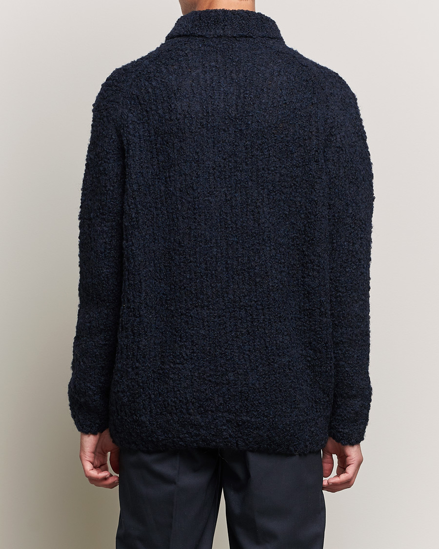 Men | Sweaters & Knitwear | Oscar Jacobson | Krister Wool/Alpaca Rollneck Navy