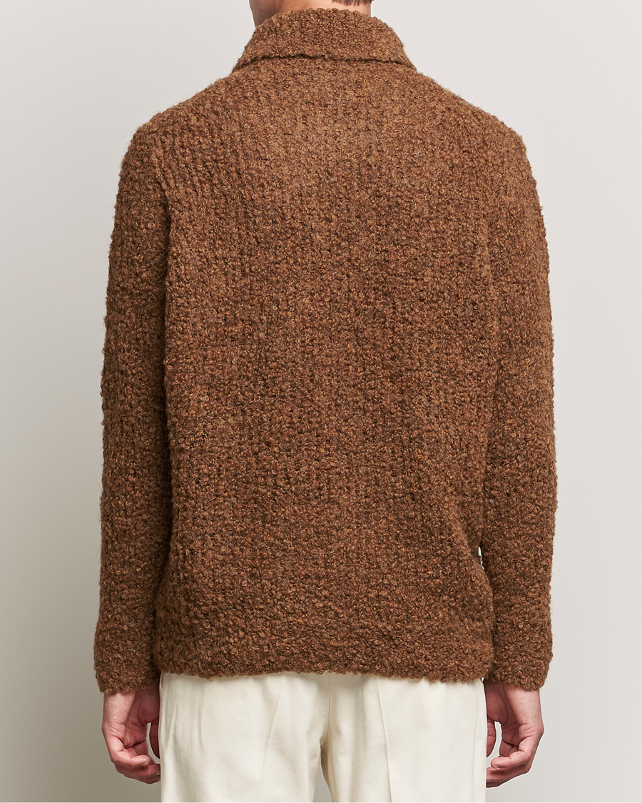Men | Sweaters & Knitwear | Oscar Jacobson | Krister Wool/Alpaca Rollneck Dark Brown