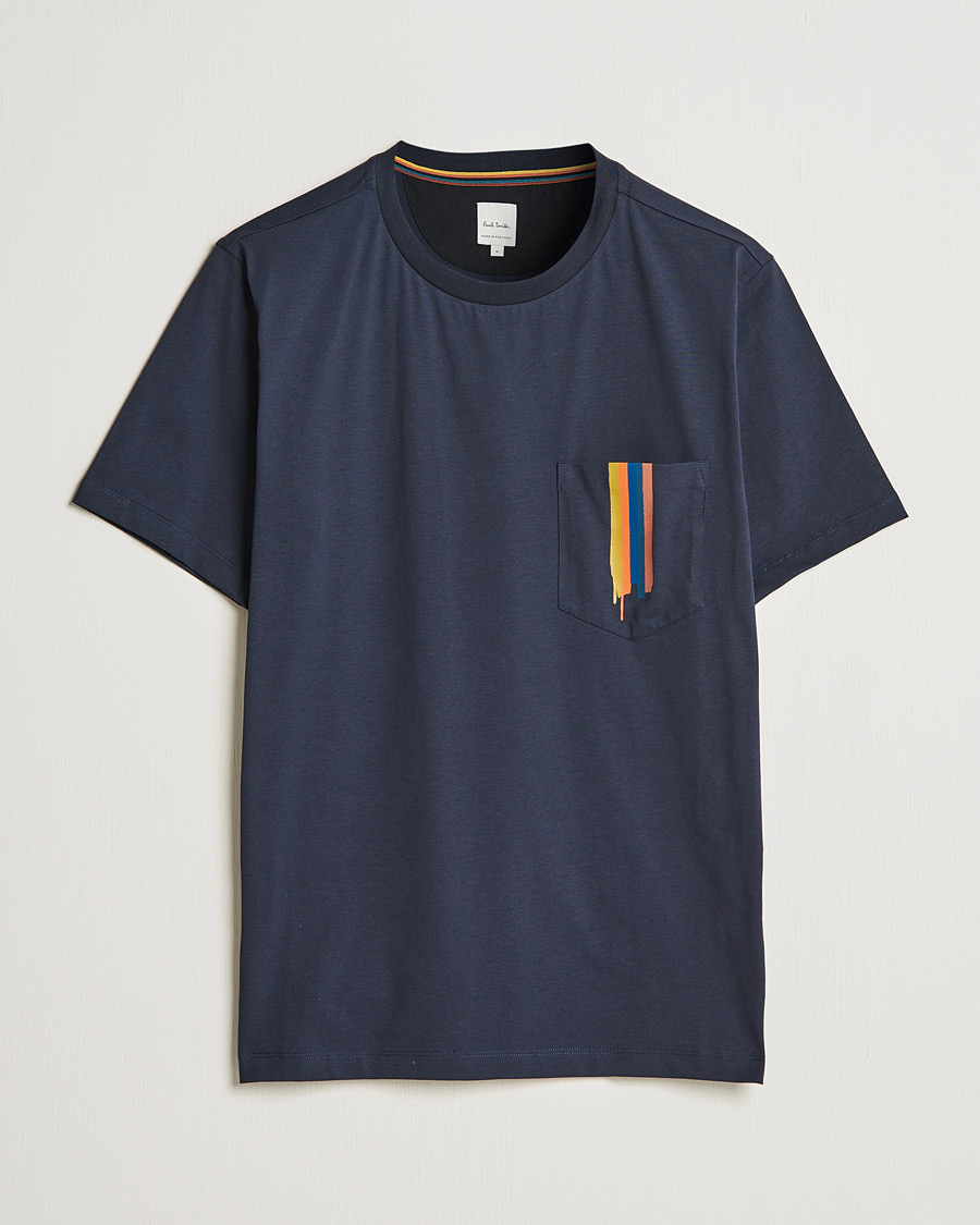 Men | T-Shirts | Paul Smith | Artist Stripe T-shirt Navy