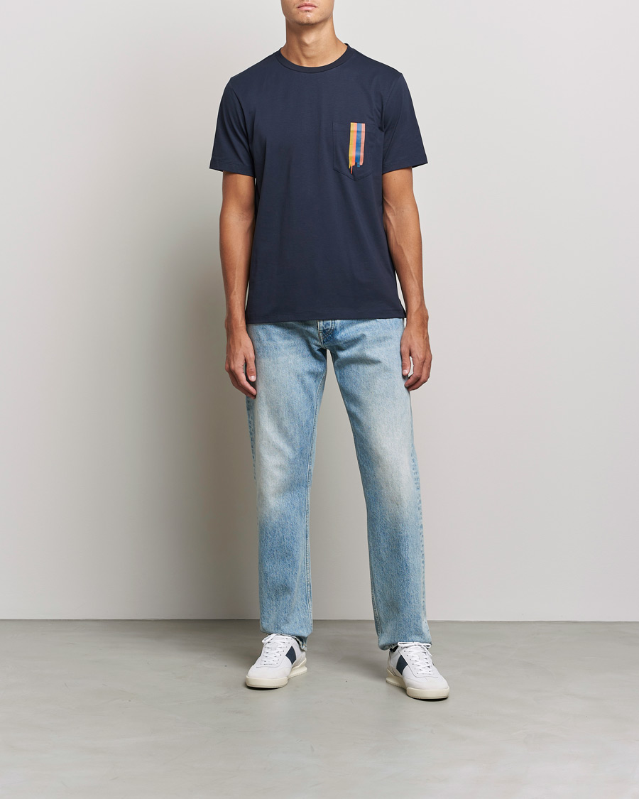Men | T-Shirts | Paul Smith | Artist Stripe T-shirt Navy