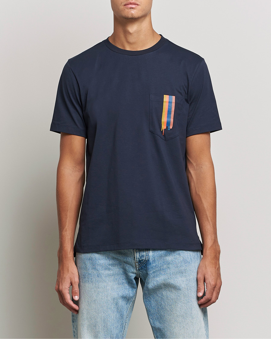 Men | T-Shirts | Paul Smith | Artist Stripe T-shirt Navy