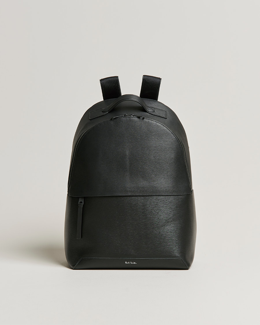Men |  | Paul Smith | Leather Backpack Black