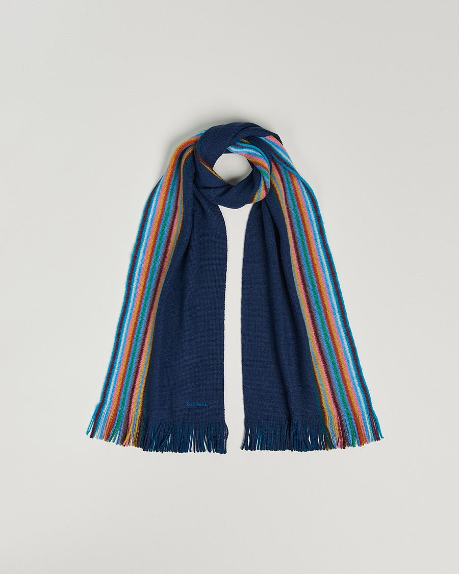 Men | Paul Smith Merino Wool Scarf Blue | Paul Smith | Merino Wool Scarf Blue
