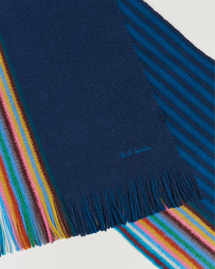 Men | Paul Smith Merino Wool Scarf Blue | Paul Smith | Merino Wool Scarf Blue