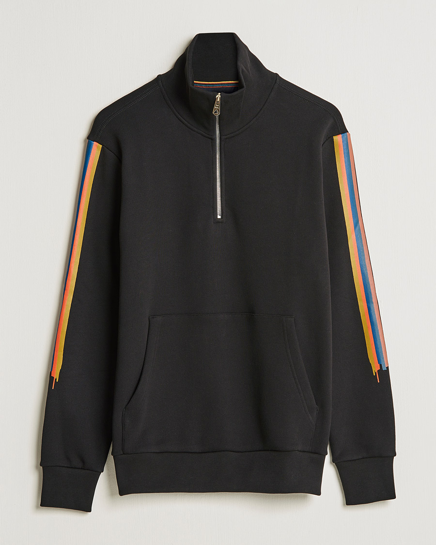 Men | Sweaters & Knitwear | Paul Smith | Half Zip Sweatshirt Black