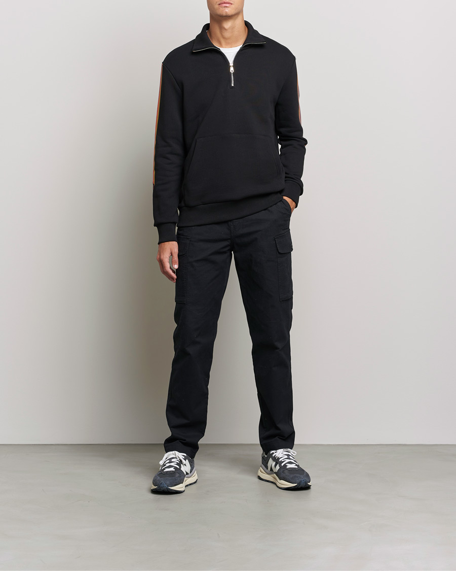 Men | Sweaters & Knitwear | Paul Smith | Half Zip Sweatshirt Black