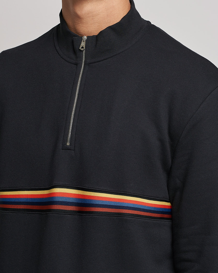 Men | Sweaters & Knitwear | Paul Smith | Half Zip Sweatshirt Black