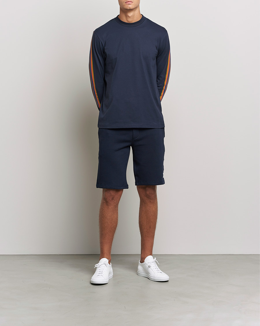 Men | Shorts | Paul Smith | Birght Stripe Sweat Shorts Navy