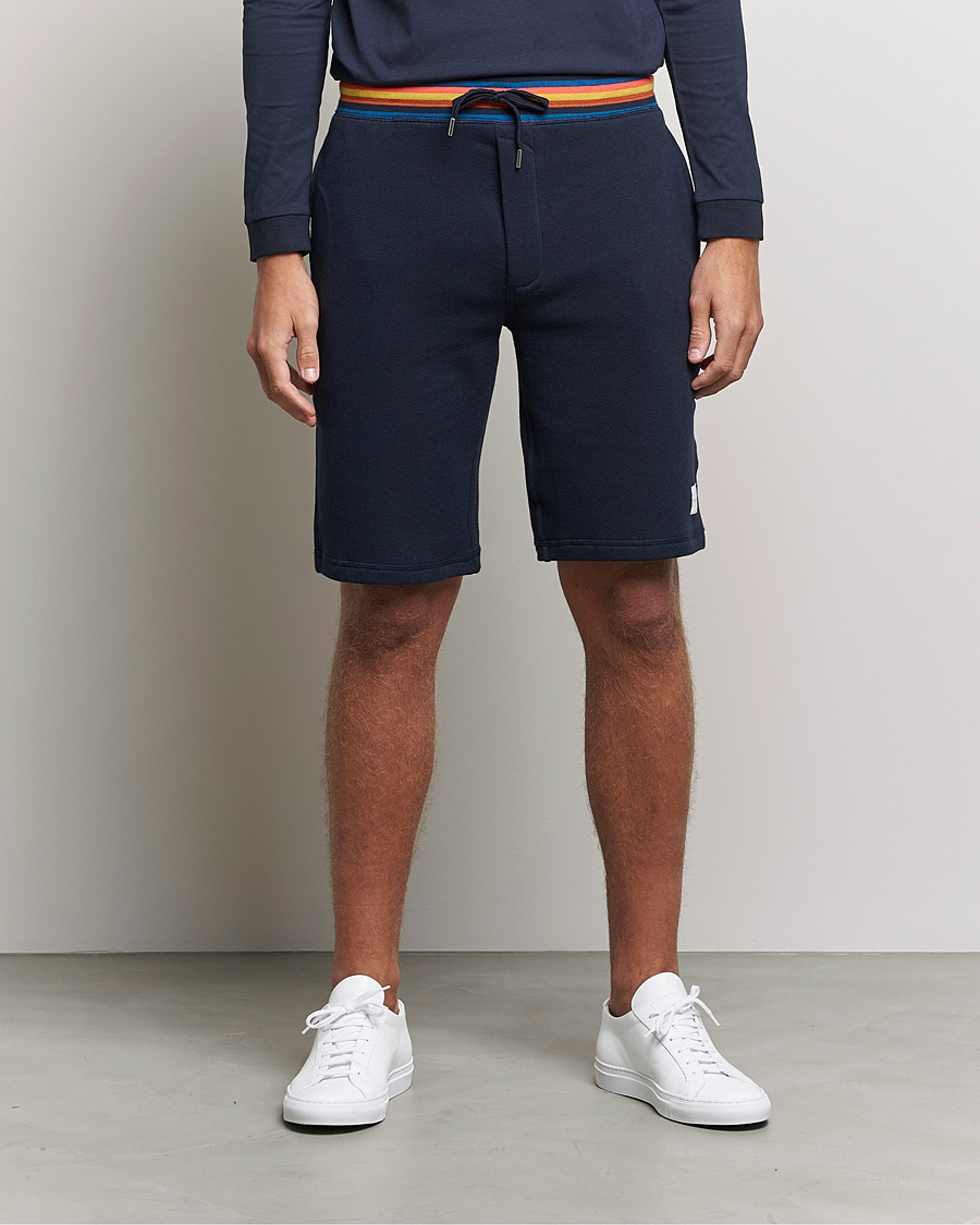 Men |  | Paul Smith | Birght Stripe Sweat Shorts Navy