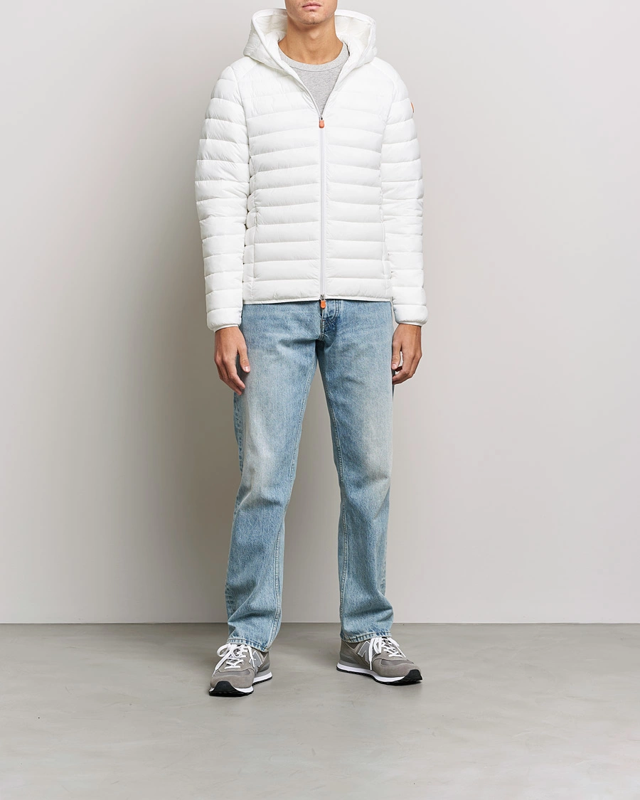 Men | Coats & Jackets | Save The Duck | Donald Lightweight Padded Hooded Jacket Off White