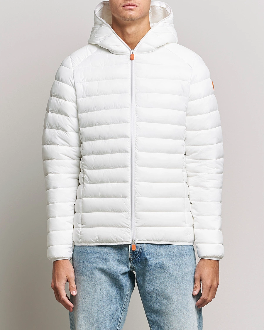 Men | Coats & Jackets | Save The Duck | Donald Lightweight Padded Hooded Jacket Off White