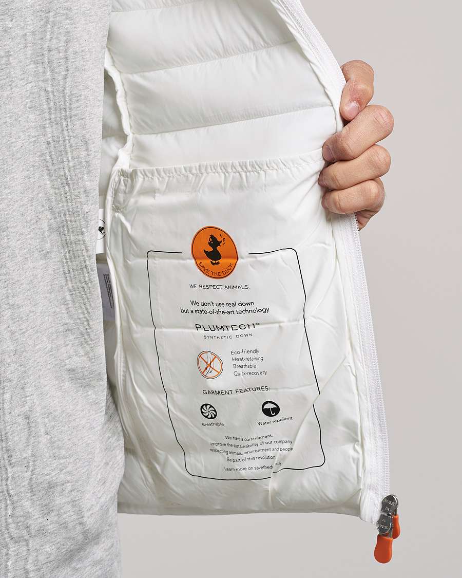 Men | Coats & Jackets | Save The Duck | Donald Lightweight Padded Hooded Jacket Off White