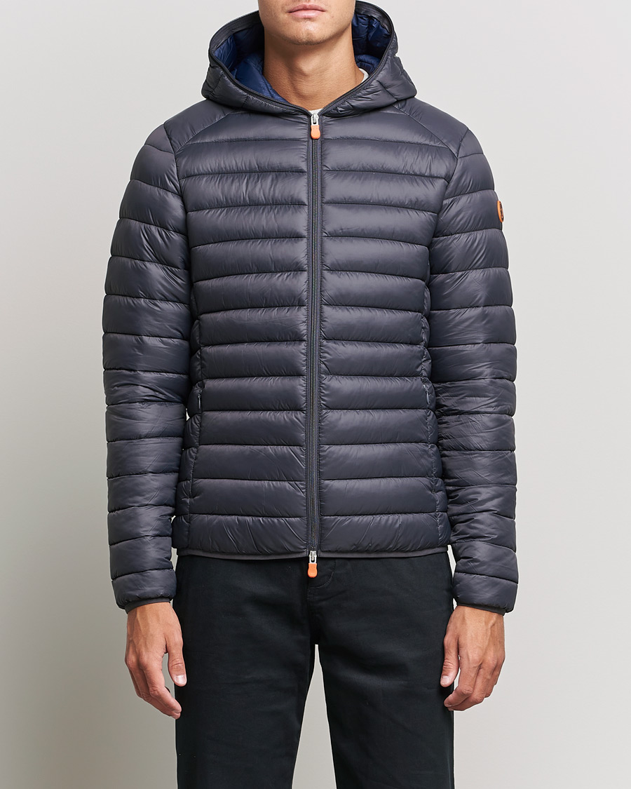 Men | Coats & Jackets | Save The Duck | Donald Lightweight Padded Hooded Jacket Anthracite
