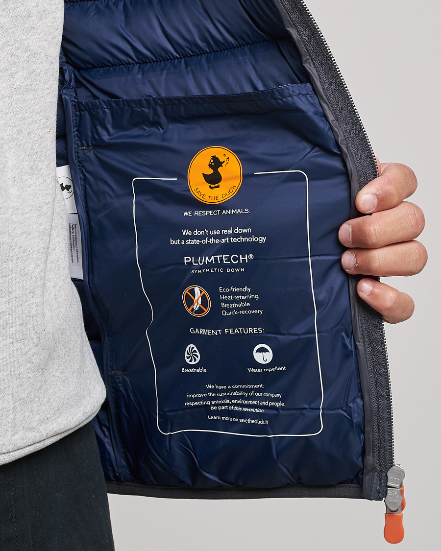 Men | Coats & Jackets | Save The Duck | Donald Lightweight Padded Hooded Jacket Anthracite