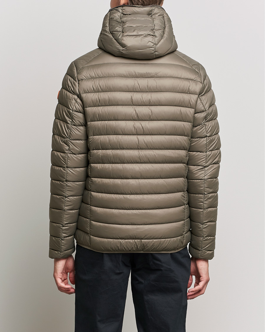 Men | Coats & Jackets | Save The Duck | Donald Lightweight Padded Hooded Jacket Mud Grey