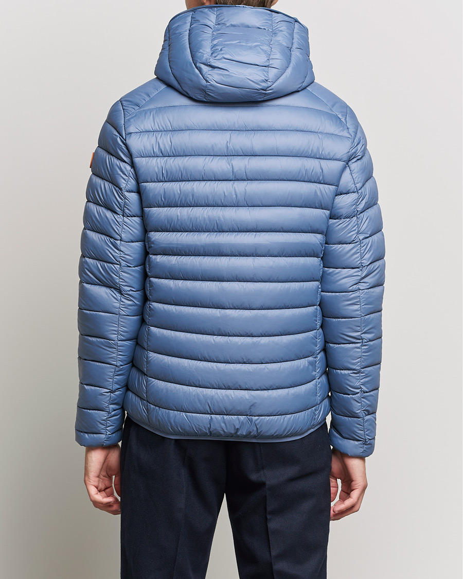Men | Coats & Jackets | Save The Duck | Donald Lightweight Padded Hooded Jacket Stone Blue
