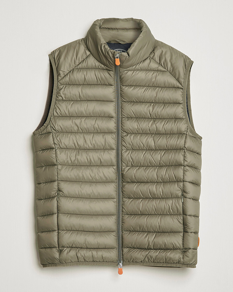 Men | Coats & Jackets | Save The Duck | Adam Lightweight Padded Vest Mud Grey