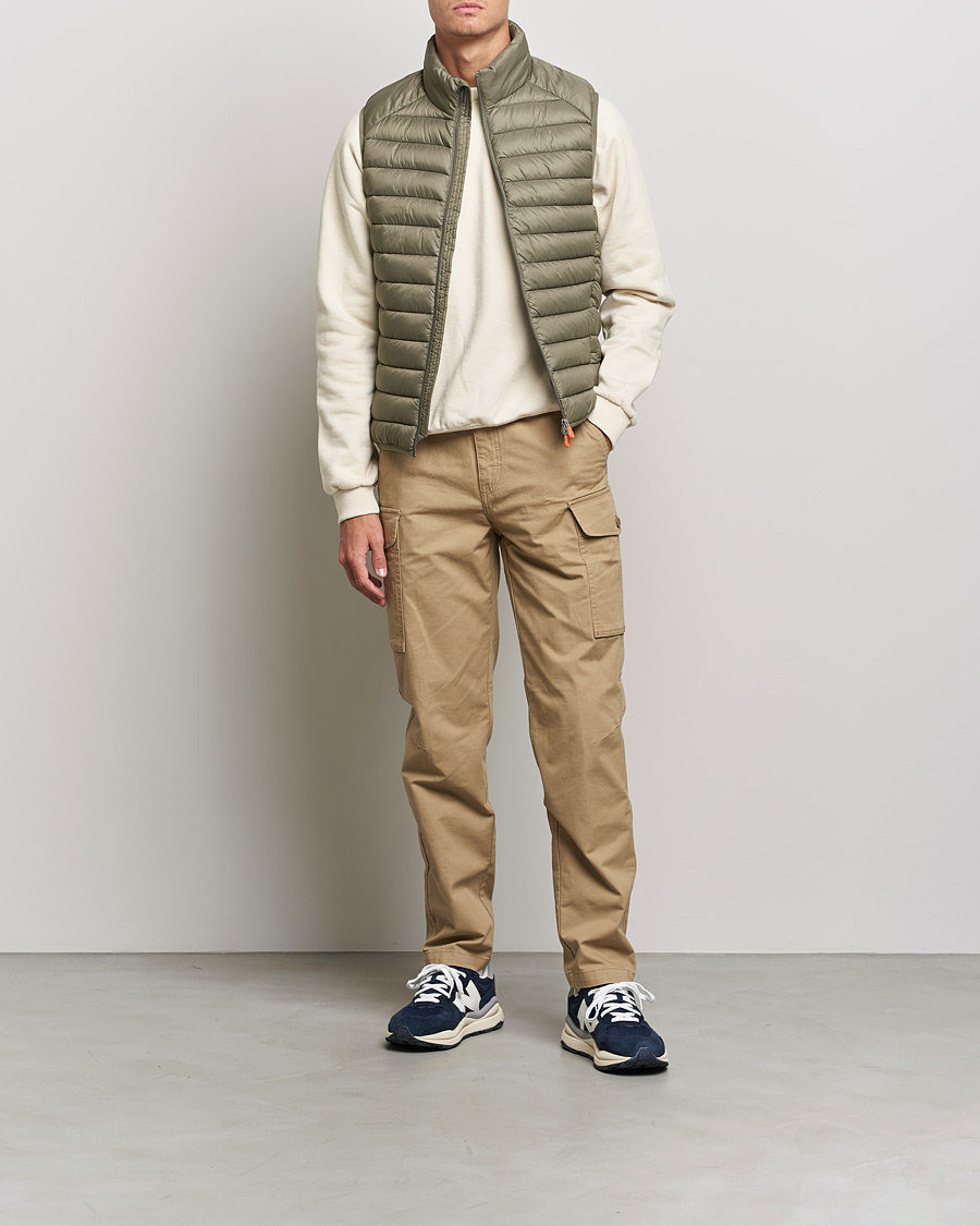 Men | Coats & Jackets | Save The Duck | Adam Lightweight Padded Vest Mud Grey