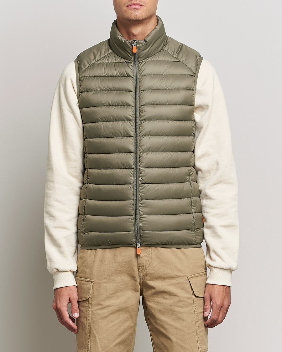 Men | Coats & Jackets | Save The Duck | Adam Lightweight Padded Vest Mud Grey