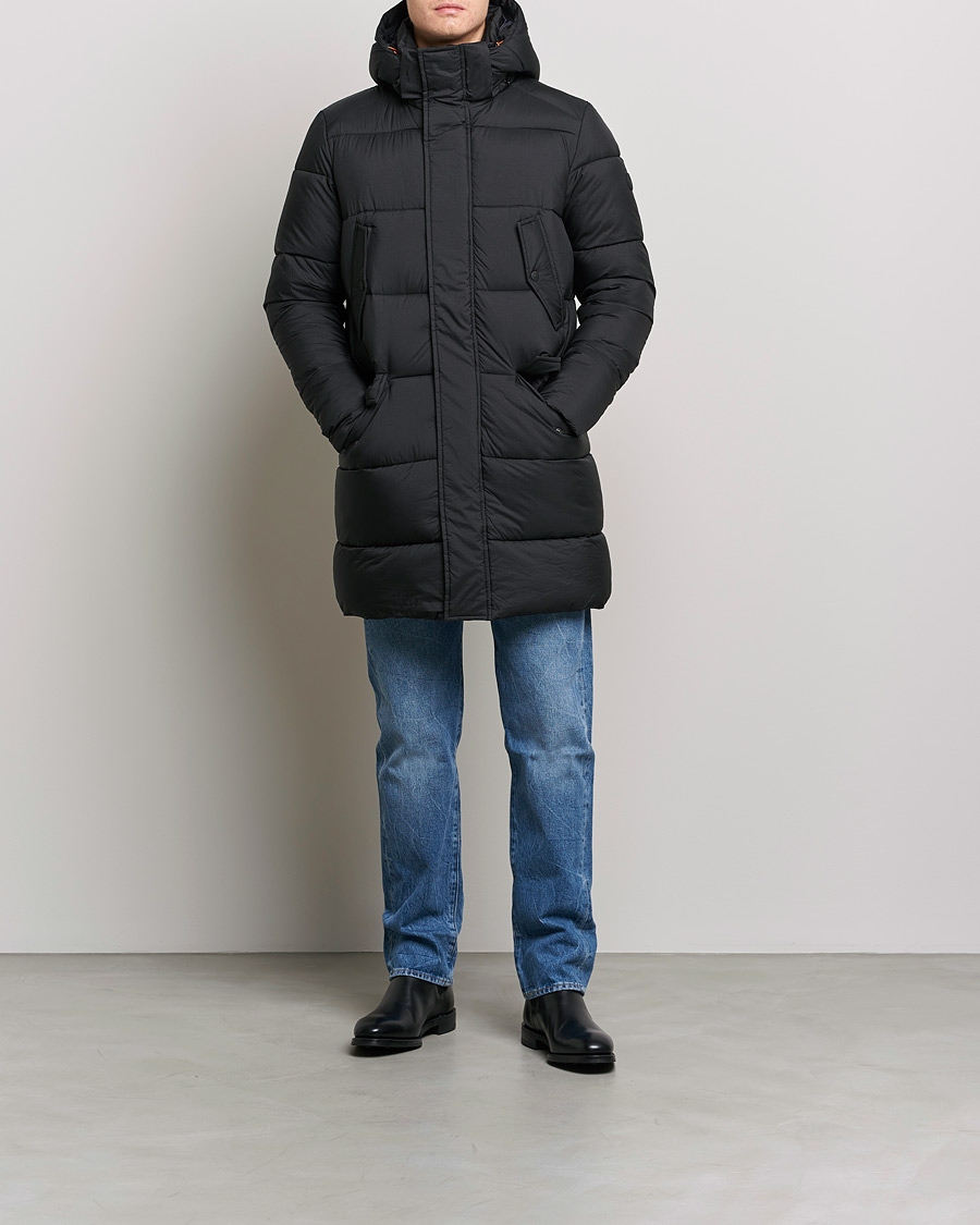 Men | Coats & Jackets | Save The Duck | Jeremy Crinkle Nylon Parka Black