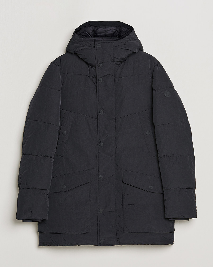 Men | Coats & Jackets | Save The Duck | Elvis Crinkle Nylon Parka Black