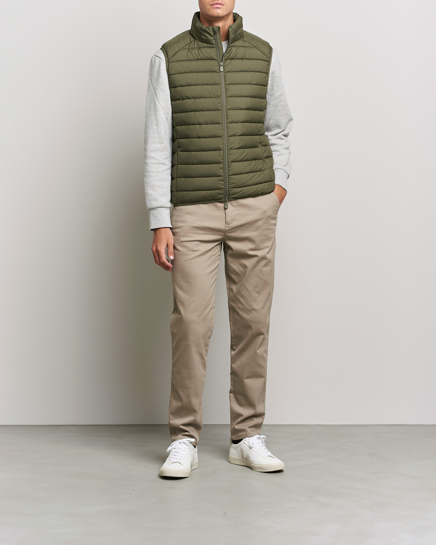 Men | Gilets | Save The Duck | Liam Matt Lightweight Vest Laurel Green