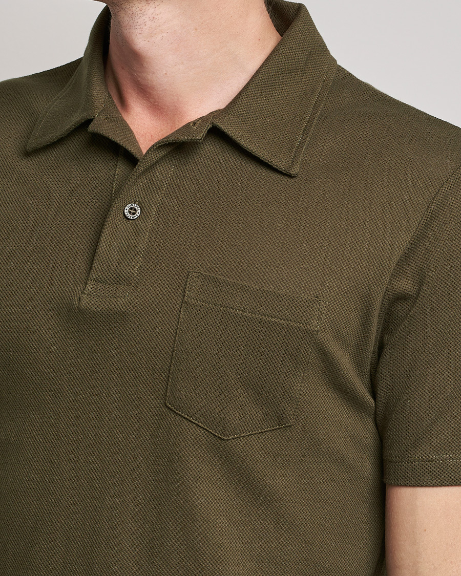 Men | Polo Shirts | Sunspel | Riviera Polo Shirt Dark Moss