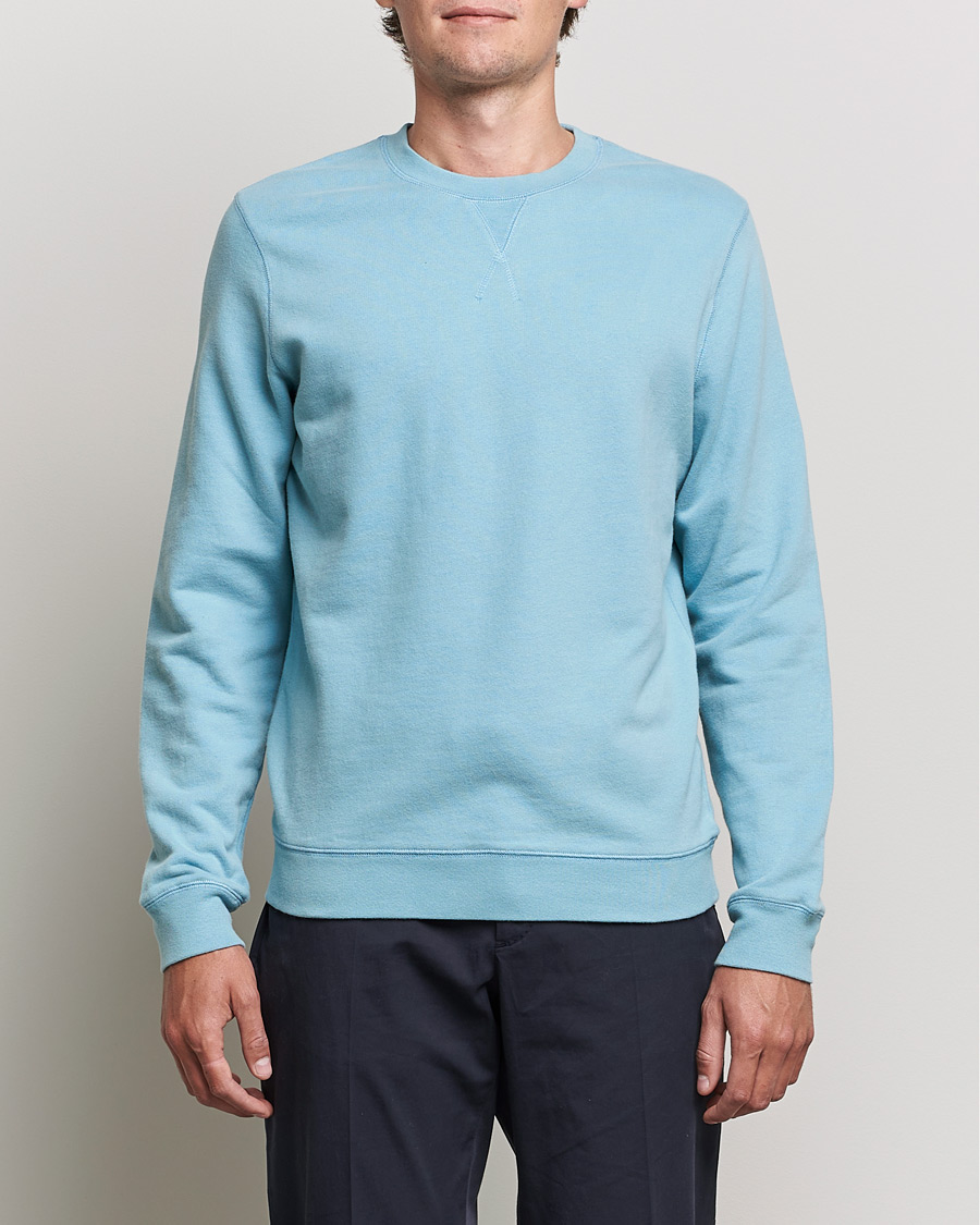Men |  | Sunspel | Loopback Sweatshirt Storm Blue
